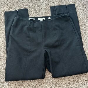 Vince Black Stretch Pants Size Large Pull On Slim Straight High Rise Minimalist